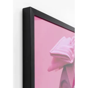 Online KARE Design Framed Picture LED Pink Woman 80x80cm