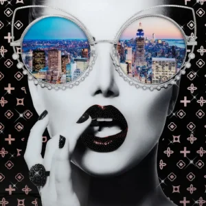 Best KARE Design Framed Picture NY View 120x120cm