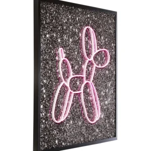 New KARE Design Glass Picture Balloon Dog LED 80x80cm