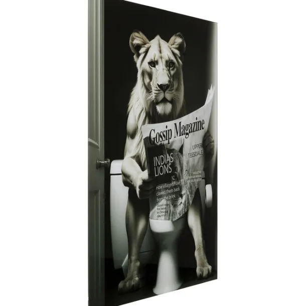 glass_picture_bath_liones_1.webp Sale KARE Design Glass Picture Bath Lioness 60x80cm