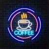 Online KARE Design Glass Picture Coffee LED 80x80cm