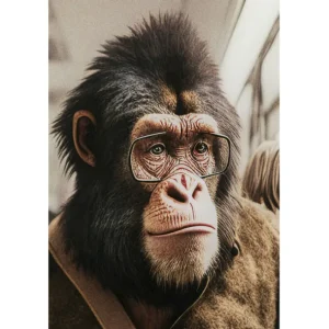 Online KARE Design Glass Picture Commuter Monkey 60x60cm