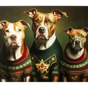 Clearance KARE Design Glass Picture Dog Family 110x90cm