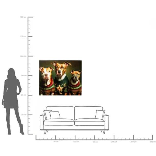 glass_picture_dog_family__2.webp Clearance KARE Design Glass Picture Dog Family 110x90cm