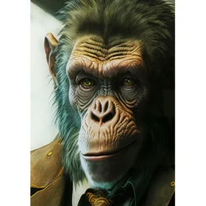 Outlet KARE Design Glass Picture Drinking Monkey 100x100cm