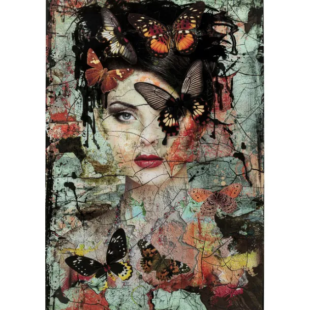 glass_picture_lady_butter_0.webp Sale KARE Design Glass Picture Lady Butterfly 100x150cm