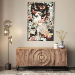 Sale KARE Design Glass Picture Lady Butterfly 100x150cm