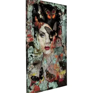 Sale KARE Design Glass Picture Lady Butterfly 100x150cm