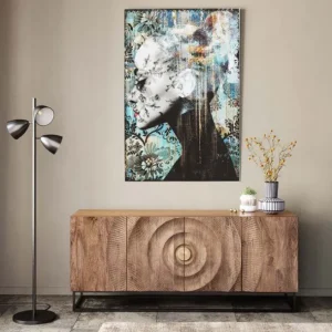 Outlet KARE Design Glass Picture Lady Flower 100x150cm