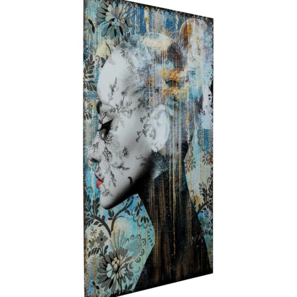 glass_picture_lady_flower_3.webp Outlet KARE Design Glass Picture Lady Flower 100x150cm