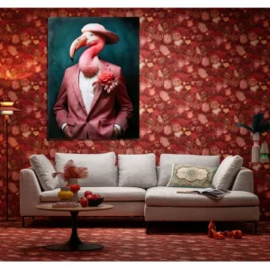 Outlet KARE Design Glass Picture Mister Flamingo 120x160cm