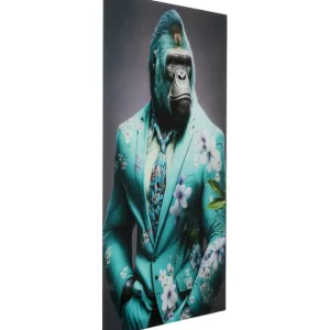Hot KARE Design Glass Picture Mister Gorialla Blue 60x90cm