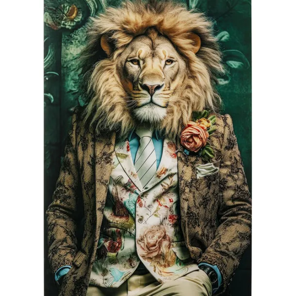 glass_picture_mister_lion_0.webp Online KARE Design Glass Picture Mister Lion 150x100cm