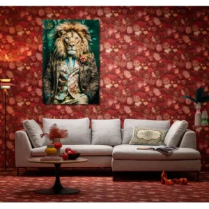 Online KARE Design Glass Picture Mister Lion 150x100cm