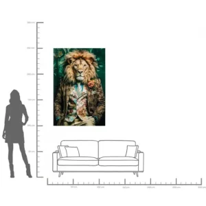 Online KARE Design Glass Picture Mister Lion 150x100cm