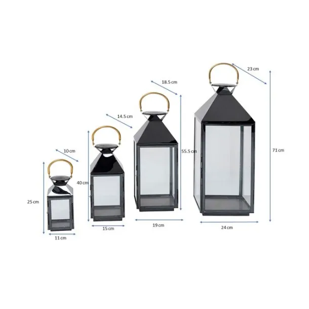 lantern_giardino_black_se_7.webp Clearance KARE Design Lantern Giardino Black (4/Set)