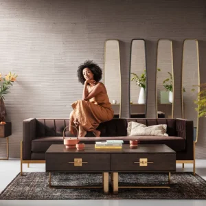 Online KARE Design Mirror Clip Brass 32x177cm