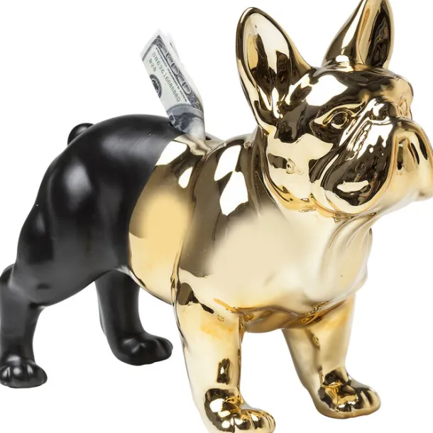 money_box_bulldog_goldbla_2.webp Outlet KARE Design Money Box Bulldog Gold-Black