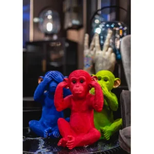 Outlet KARE Design Money Box Monkey Iwazaru Lime