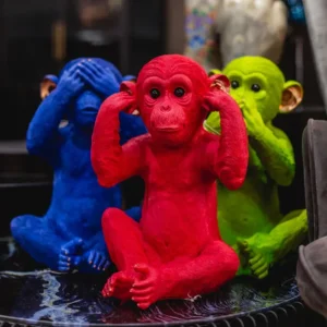 Outlet KARE Design Money Box Monkey Iwazaru Lime