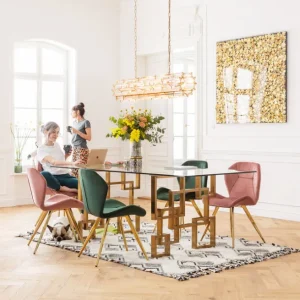 Hot KARE Design Object Picture Gold Flower 120x120cm
