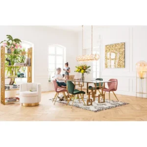 Hot KARE Design Object Picture Gold Flower 120x120cm