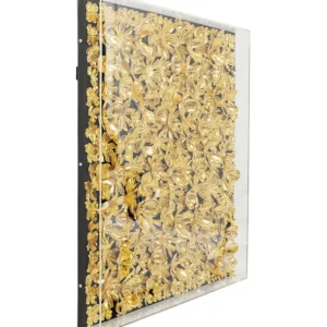 New KARE Design Object Picture Gold Flower 80x80cm