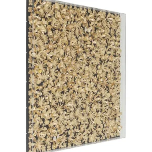 Hot KARE Design Object Picture Gold Flower 120x120cm
