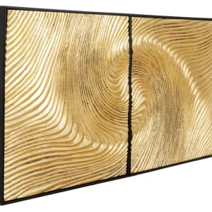 Online KARE Design Object Picture Wave Gold (2/Set)