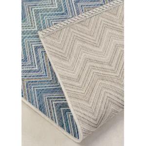 Fashion KARE Design Outdoor Carpet Zigzag Blue 230x330cm