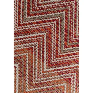 Discount KARE Design Outdoor Carpet Zigzag Red 230x330cm