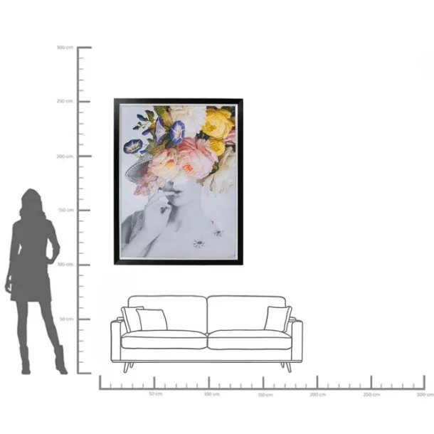 picture_frame_flower_lady_4.webp Clearance KARE Design Picture Frame Flower Lady Pastel 117x154cm