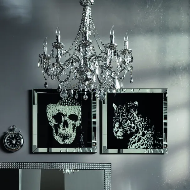picture_frame_mirror_leop_1.webp Clearance KARE Design Picture Frame Mirror Leopard 80x80cm