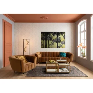 Outlet KARE Design Picture Glass Metallic Palms 180x120cm