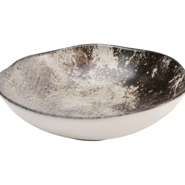 plate_deep_savannah_brown_0.webp Online KARE Design Plate Deep Savannah Brown/Grey Matt Ø20cm