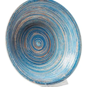 Online KARE Design Plate Deep Swirl Blue Ø21cm