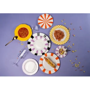 Outlet KARE Design Plate Harlequin Orange Ø27cm
