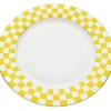 Online KARE Design Plate Harlequin Yellow Ø27cm