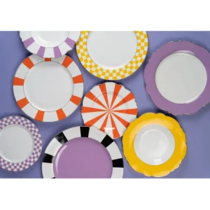 Online KARE Design Plate Harlequin Yellow Ø27cm
