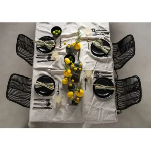 Hot KARE Design Plate Organic Black Ø26cm