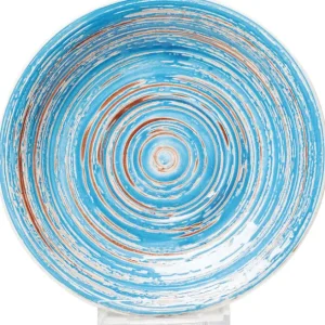 New KARE Design Plate Swirl Blue Ø19cm