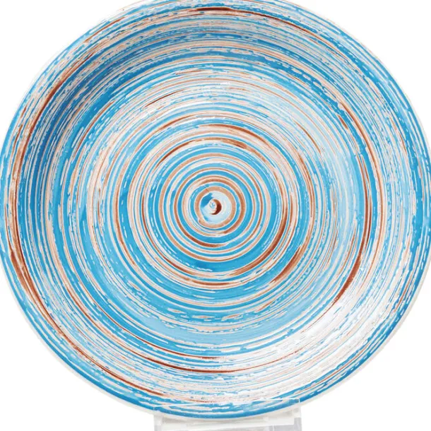 plate_swirl_blue_cm_0.webp Hot KARE Design Plate Swirl Blue Ø27cm