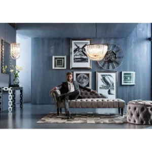 Online KARE Design Recamiere Desire Velvet Silver