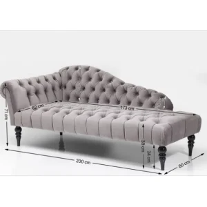 Online KARE Design Recamiere Desire Velvet Silver