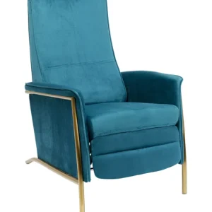 Clearance KARE Design Relaxchair Lazy Velvet Blue