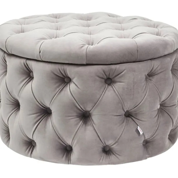 seating_chest_desire_roun_0.webp Online KARE Design Seating Chest Desire Round Velvet Silver