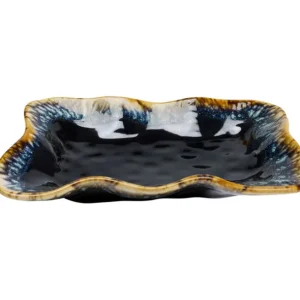 Online KARE Design Serving Plate Lio Dark Blue 17x26cm