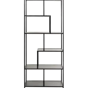 Clearance KARE Design Shelf Loftie Black 77x185cm