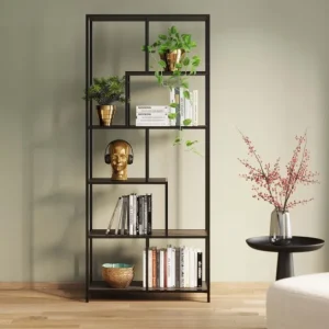 Clearance KARE Design Shelf Loftie Black 77x185cm