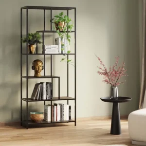 Clearance KARE Design Shelf Loftie Black 77x185cm